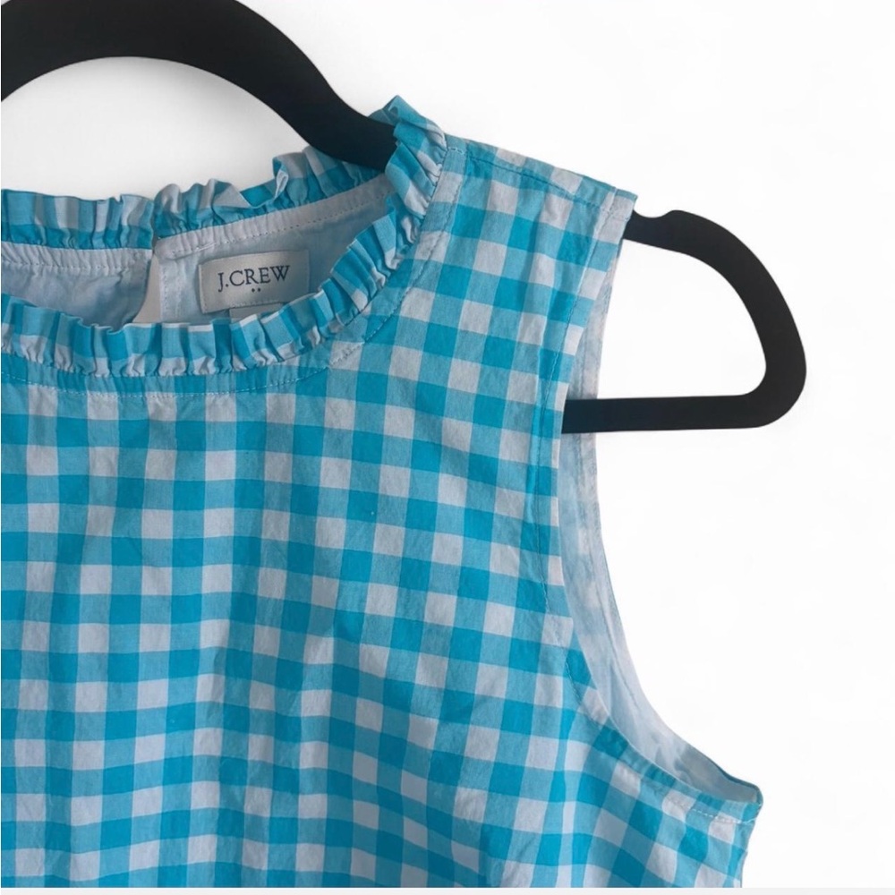 J. Crew Gingham Sleeveless Blouse